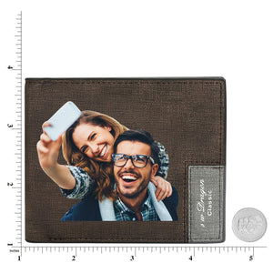 Farbdruck Klein Personalisiert Foto Geldbörse Für Vater