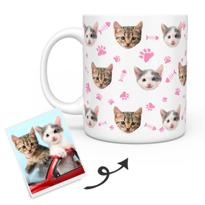 Personalisierte Foto Tasse Mit Katzen Gesicht