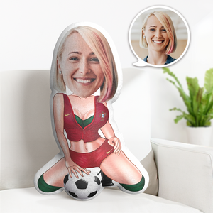 Benutzerdefiniertes Gesichtskissen Personalisierte Gesichtspuppe Fußball-cheerleading-puppe Minime-kissengeschenke Für Sie - mademinede