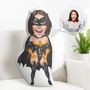 Personalisierte Geburtstagsgeschenke Mein Gesichtskissen Benutzerdefiniertes Fotokissen Batwoman Minime Kissen - mademinede