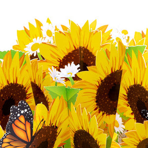 Sonnenblumen-Papierstrauß Blumenstrauß-Karte zum Muttertag