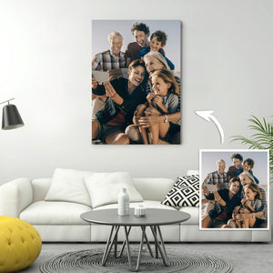 Benutzerdefinierte Familienfoto Leinwand Wanddekor Malerei