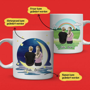 Personalisierte Paar Tasse - Liebe Erinnerungen (Online-Design & Vorschau)