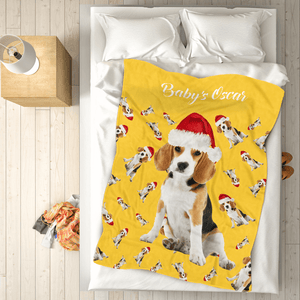 Kundenspezifische Hunde Decken Personalisierte Haustier Foto  Decken Weihnachtshunde Decken Haustier Geschenk