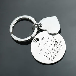 Kundenspezifischer Foto Gravierter Kalender Schlüsselanhänger