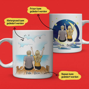 Personalisierte Paar Tasse - Liebe Erinnerungen (Online-Design & Vorschau)