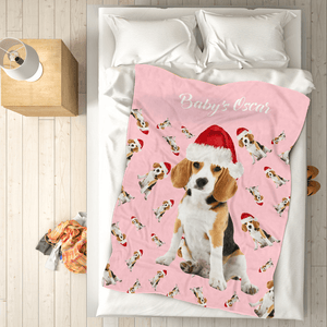 Kundenspezifische Hunde Decken Personalisierte Haustier Foto  Decken Weihnachtshunde Decken Haustier Geschenk