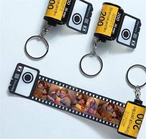 Benutzerdefinierter Foto-Schlüsselbund MultiPhoto Camera Roll Keychain--5 Fotos