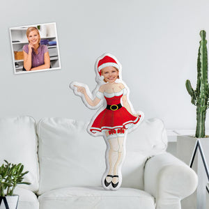 Benutzerdefiniertes Babygesicht Minikissen Einzigartiges und Personalisiertes Weihnachtsmann Wurfskissen Süßes Baby Porträt Kissen Ein wirklich bedeutungsvolles Weihnachtsgeschenk