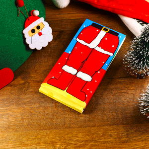 Weihnachtsgroße Große Weihnachtsmann-Socken mit Text