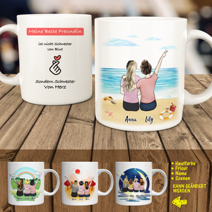 Personalisierte Freundschaft Tasse - Beste Freunde (Online-Design & Vorschau)