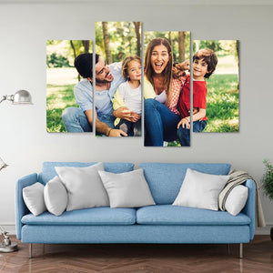 Benutzerdefinierte Familienfoto Leinwand Wanddekor Malerei mit 4 Stück