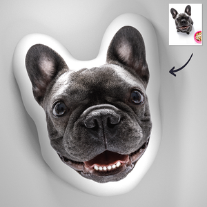 Benutzerdefiniertes Hundegesichtskissen 3D Haustierfoto-Porträt Dekokissen