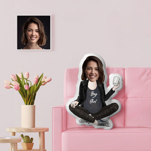 Benutzerdefiniertes Gesicht Minime Dekokissen Personalisierte Muttertagsgeschenke Minime Dekokissen für die Frau, die Muttergeschenke erwartet