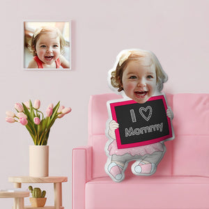 Kundenspezifische Geschenke der Mutter Tagespersonalisiertes Gesicht Minime Wurfs-Kissen Ich liebe Mama-Geschenke