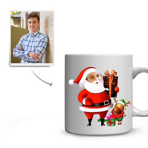 Personalisierte Weihnachten Foto Tasse - Sankt Geschenk