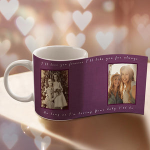 Personalisierte Muttertags-Fototasse - Ich liebe dich für immer