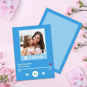 Muttertagskarte - Benutzerdefinierte Scannable Song Playlist Spotify Code Grußkarte