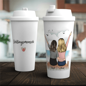 Personalisierte Kaffeetasse/Autotasse - Beste Freundin Freundschaftstassen (Online-Design & Vorschau)