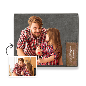 Farbdruck Klein Personalisiert Foto Geldbörse Für Vater