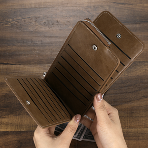 Foto Gravierte Geldbörse Kurze Leder Geldbörse Kartenhalter Braun Leder - Entwerfen Sie Ihre eigenen