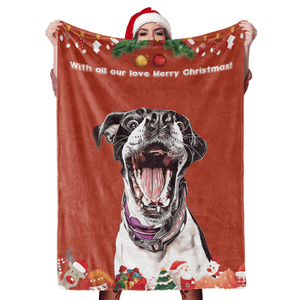 Weihnachts Hund Decke Geschenk Kundenspezifische Hund Decke Personalisierte Haustier Foto Decken