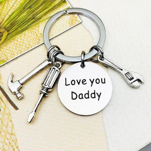 Vaters Geschenk Handwerkzeuge Schlüsselbund, Ich liebe dich Papa, Geschenke für Papa, Vaters Schlüsselbund, Opa Geschenk, Stiefvater Geschenk