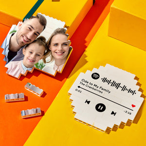 Benutzerdefiniertes Baustein-puzzle Personalisierte Foto-ziegel-achteckform Für Die Familie - MadeMineDE