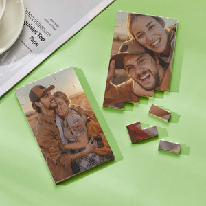 Personalisierter Baustein-puzzle-rechteck-gebäude-foto-ziegel-kundenspezifischer Einseitiger Foto-rahmen - MadeMineDE