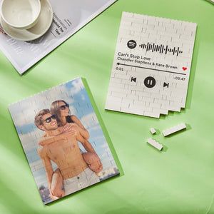 Personalisierter Baustein-puzzle-rechteck-gebäude-foto-ziegel-kundenspezifischer Einseitiger Foto-rahmen - MadeMineDE