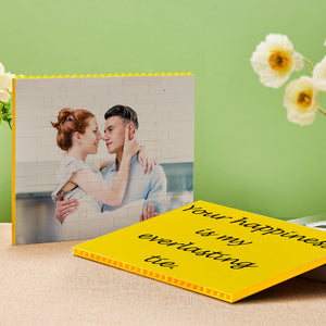 Kundenspezifisches Gelbes Baustein-puzzlespiel-horizontale Foto-ziegelstein-geschenke Für Liebhaber - MadeMineDE
