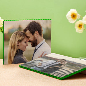 Kundenspezifische Grüne Baustein-puzzle-horizontale Foto-ziegelsteine ​​für Liebhaber - MadeMineDE