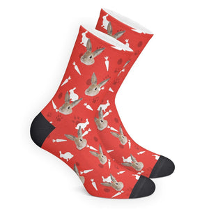 Benutzerdefinierte Bunny Socken - Mit Tierefoto Bedrucken