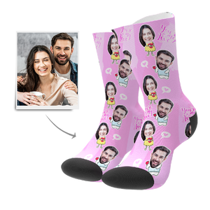 Personalisiert Socken für Liebespaar - Valentinstagsgeschenk