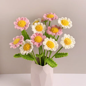 Kleine Gänseblümchen-häkelblume Handgemachtes Gestricktes Blumengeschenk Für Liebhaber - MadeMineDE
