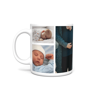 Personalisierte Doppelseitig Foto-Tasse mit 5 Fotos