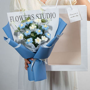 Gehäkelter Blumenstrauß Handgemachtes Gestricktes Kleines Gänseblümchen-blumenstrauß-geschenk Für Sie - MadeMineDE
