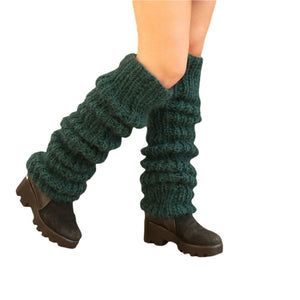 Gestrickte Overknee Socken Frauen Winter Beinwärmer Socken mit langem Röhrenflor