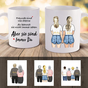 Personalisierte Tasse - Familie oder Freunde (Online-Design & Vorschau)