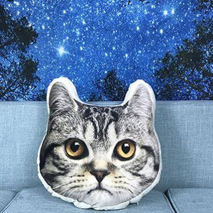 Benutzerdefiniertes Katzen-Foto-Kissen 3D Haustier-Gesichts-Porträt Dekokissen