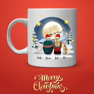 Personalisierte Familie Frohe weihnachten Tasse