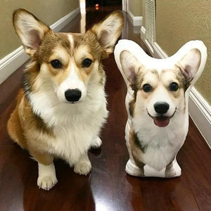 Benutzerdefiniertes Hundefotokissen Personalisiertes Haustier 3D Portrait Dekokissen